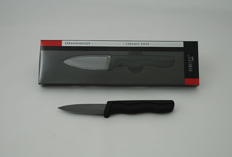 DOMESTIC Keramický nůž 7,5cm černý Mäser