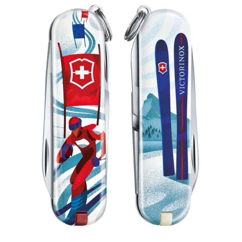 Kapesní nůž Victorinox Classic 0.6223.L2008 Ski race , lyžař , hory , sníh