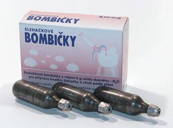 Bombičky šlehačkové 10ks - těla s náplní - SIFOS - české N2O , 8g
