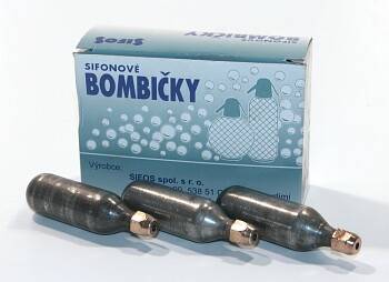 Bombičky sifonové 10ks - těla s náplní sifónové CO2 Sifos - i do vzduchových pistolí a pušek