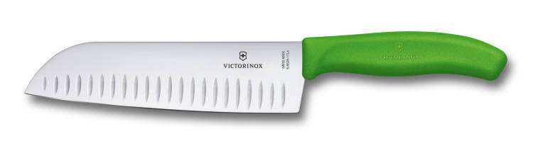 Kuchyňský nůž Santoku 17cm Victorinox 6.8526.17L4B Classic color zelený
