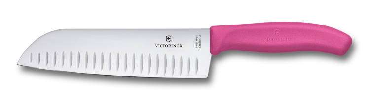 Kuchyňský nůž Santoku 17cm Victorinox 6.8526.17L5B Classic color růžový
